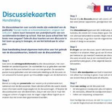 Voorpagina van de handleiding voor discussiekaarten