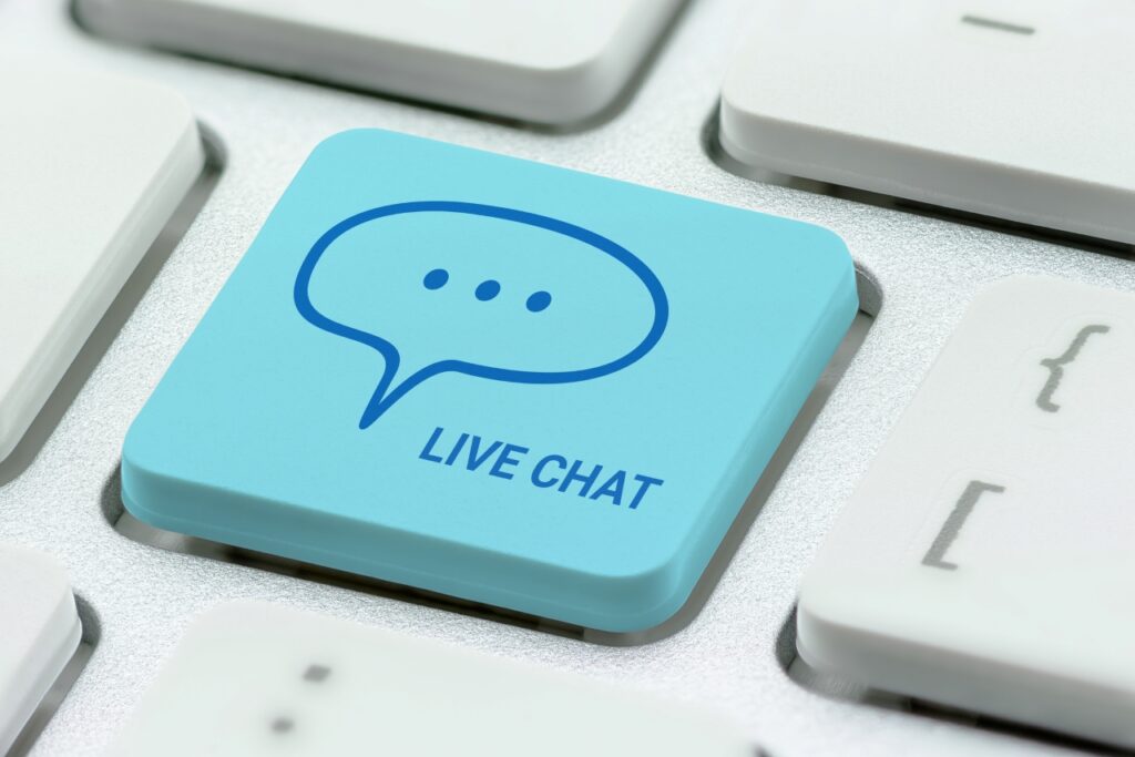 toets op toetsenbord live chat