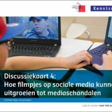 Voorpagina van discussiekaart 4: hoe filmpjes op sociale media kunnen uitgroeien tot mediaschandalen
