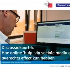 Voorpagina van discussiekaart 6: hoe online 'hulp' via sociale media averechts effect kan hebben